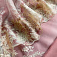 Pink Handloom Kora Silk Suit With Parsi Embroidery