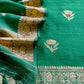 Green Handloom Raw Silk Kurta And Kora Silk Dupatta With Gold Kadwa Weaving