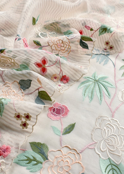 Luxury handloom organza suit with dupatta
