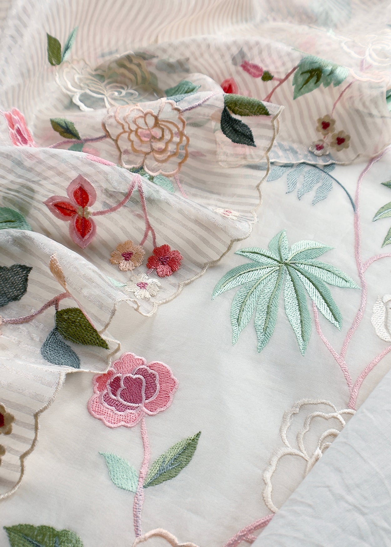 Embroidered Organza Suit Set for Online
