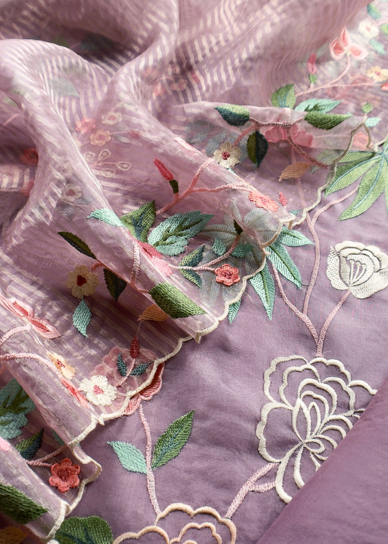 Embroidered Organza Suit Set for Online