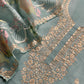 Luxury handloom tissue silk suit with gold pitta work