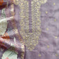 Luxury kora silk suit with embroidered

