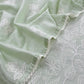 Pastel Green Cotton Suit With Lakhnavi Embroidery