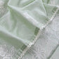 Pastel Green Cotton Suit With Lakhnavi Embroidery
