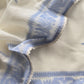Off White With Blue Cotton Linen Suit With Jamdani Weaving