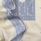 Off White With Blue Cotton Linen Suit With Jamdani Weaving