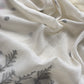 Off White With Gray Cotton Linen Suit With Jamdani Weaving