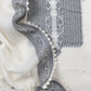 Off White With Gray Cotton Linen Suit With Jamdani Weaving