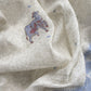 Off White With Blue Cotton Linen Suit With Jamdani Weaving