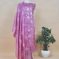 Pinkish Purple Munga Tussar Suit With Banarasi Zari Weaving and Pitta Work