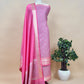 Candy Pink Pure Silk Suit with Meenakari multicolour weaving