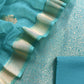 Brocade Kurta With Organza Dupatta
