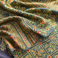 Green Ajrakh Hand Block Unstitched Suit In Pure Modal