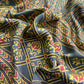 Green Ajrakh Hand Block Unstitched Suit In Pure Modal