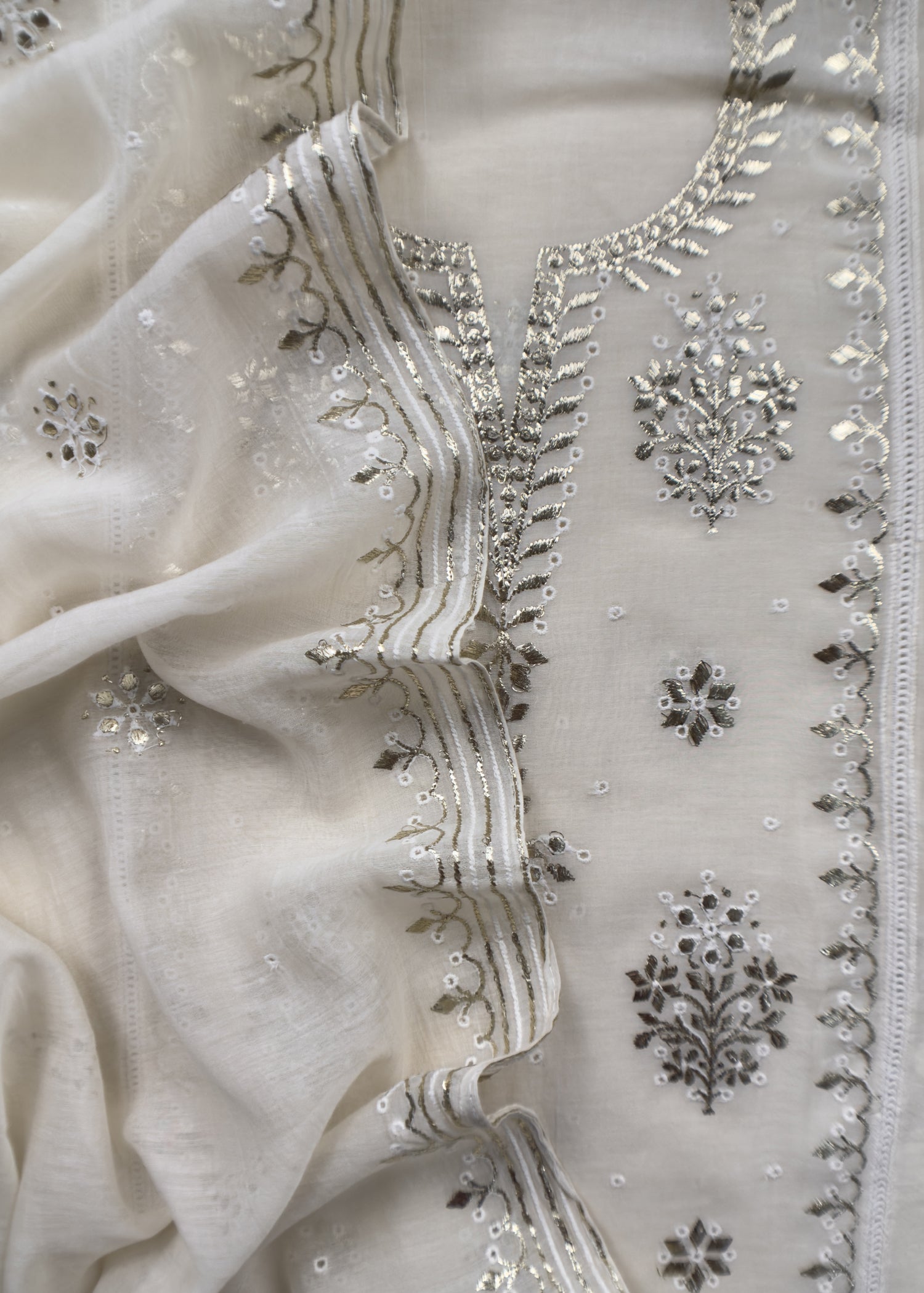 Summer wear suit pure mul chanderi fabric