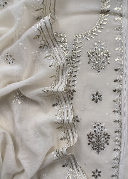 Summer wear suit pure mul chanderi fabric
