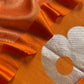 Orange Handloom Silk Suit With Kadwa Weaving