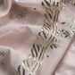 Baby Pink Handloom Mul Chanderi Suit With Gold Pitta Hand Work