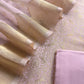 Baby Pink Banarasi Silk Brocade Suit With Organza Dupatta