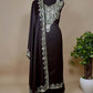 Black Woolen Suit Aari Embroidery