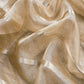Beige Banarasi Silk Brocade Suit With Organza Dupatta