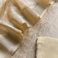 Beige Banarasi Silk Brocade Suit With Organza Dupatta