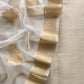 Off White Brocade Kurta With Organza Dupatta