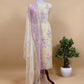 Morning Yellow Floral Pure Tissue Silk Suit With Brush Print, Sequins And Cutdana Work