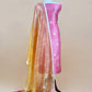 Taffy Pink Handloom Banarasi Silk Kurta And Kora Silk Dupatta With Kadwa Meenakari Weaving