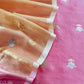 Taffy Pink Handloom Banarasi Silk Kurta And Kora Silk Dupatta With Kadwa Meenakari Weaving