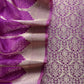 Banarasi Silk Brocade Suit With Organza Dupatta