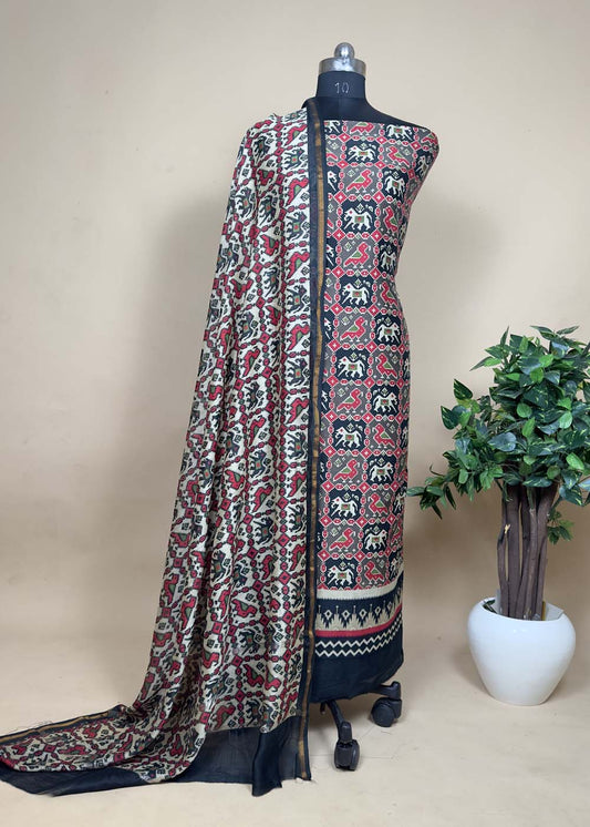 Patola Maheshwari Silk Suit Set