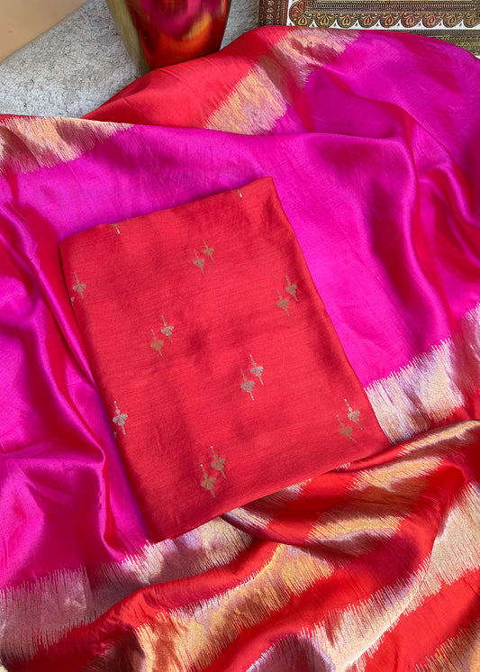 Silk Saree With Zari Weaving