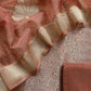 Brown Brocade Kurta With Organza Dupatta