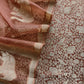 Brown Brocade Kurta With Organza Dupatta