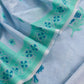 Sky Blue Handloom Banarasi Suit With Meenakari Weaving