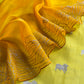 Lemom Yellow Pure Chiniya Silk Kurta And Ombré Kora Silk Dupatta With Handwork