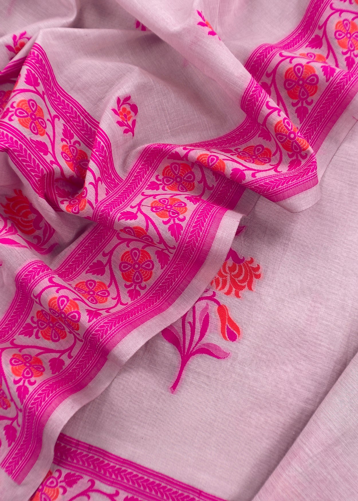 Grey Handloom Banarasi Suit With Meenakari Weaving
