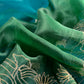 Teal Blue Pure Chiniya Silk Kurta And Ombré Kora Silk Dupatta With Handwork
