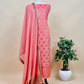 Peach Banarasi Silk Suit fabric with Zari weaving