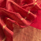 Red Kalasheel Luxe Indian Antique Handwoven Chanderi Suit With Heavy Gold Zari