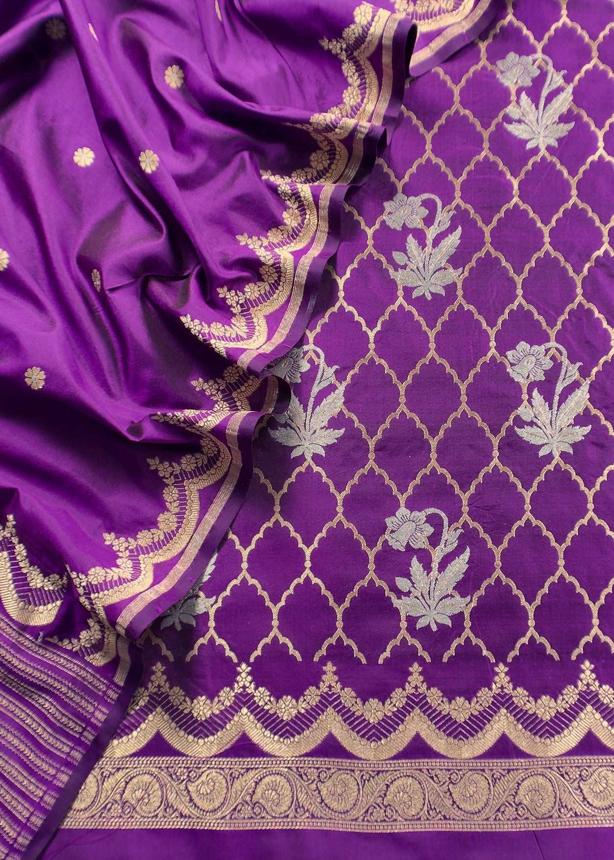 handloom banarasi katan silk suit

