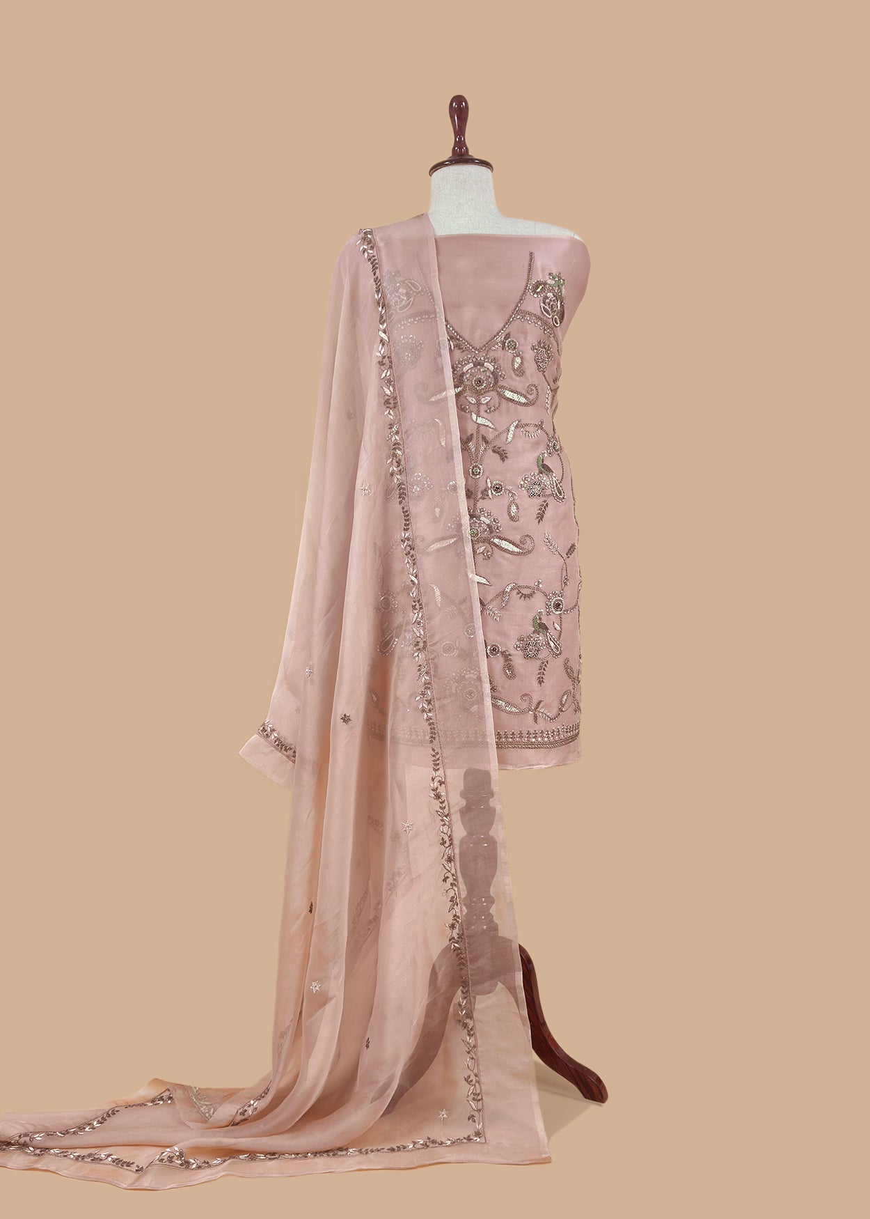 Kora silk suit for bridal trousseau

