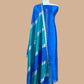 Kalasheel Luxe Royal Blue Chiniya Silk With Gold Ikkat Weave