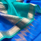 Kalasheel Luxe Royal Blue Chiniya Silk With Gold Ikkat Weave