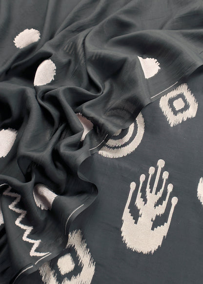 Luxury silk suit fabric with kadwa weaving

