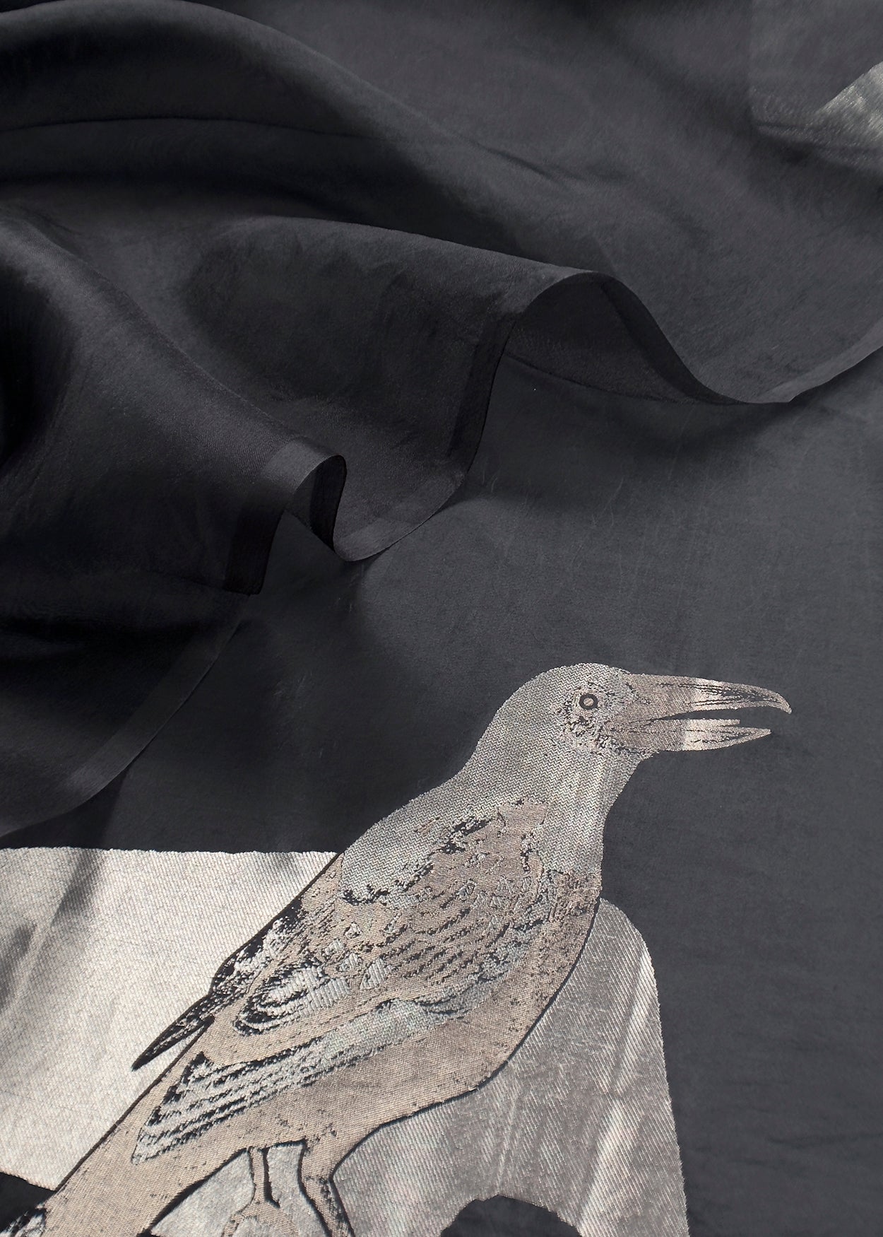Black Handloom Silk Suit With Organza Dupatta In Kadwa Motif