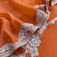 Premium quality kora silk unstitched suit with dupatta

