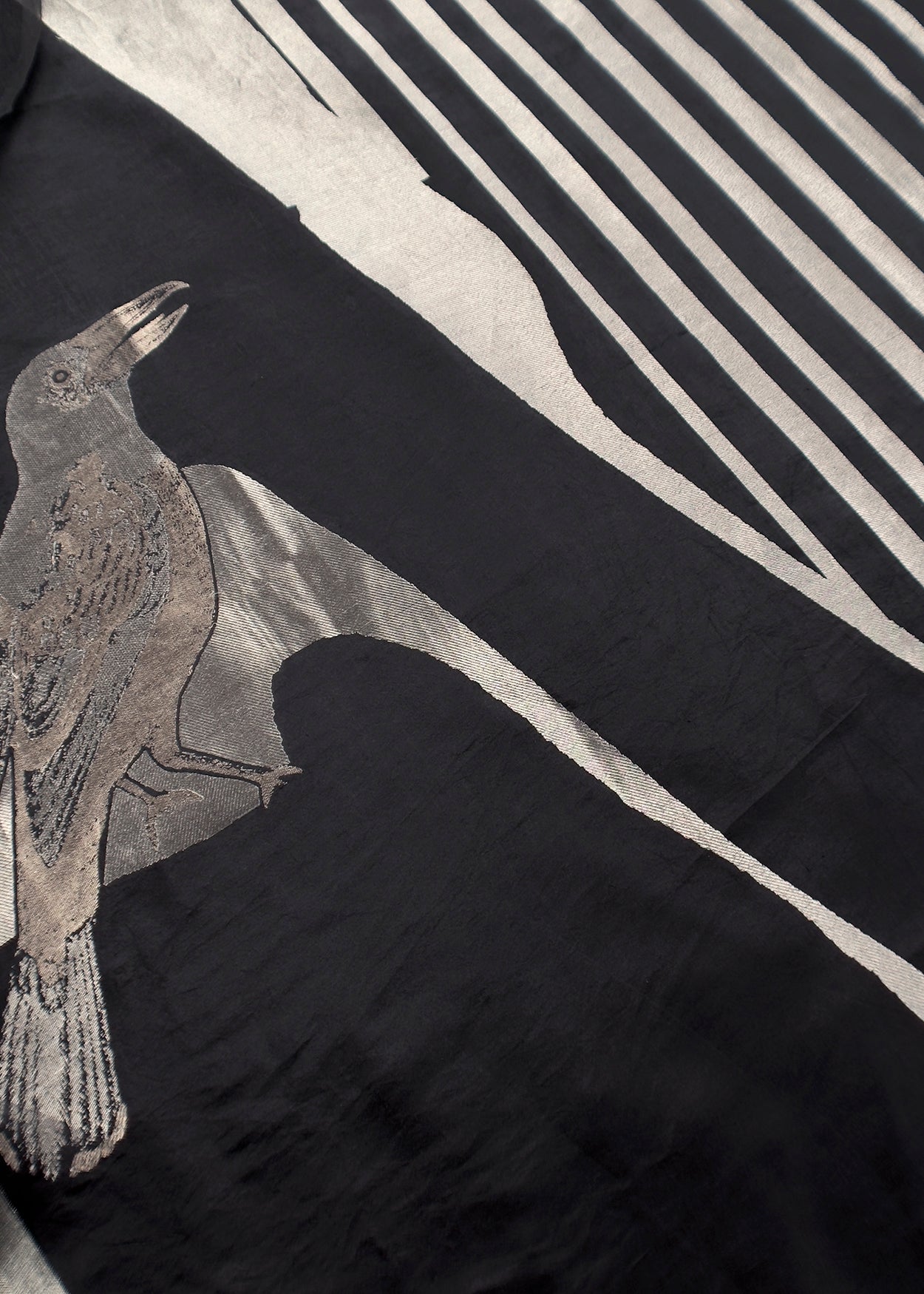 Black Handloom Silk Suit With Organza Dupatta In Kadwa Motif